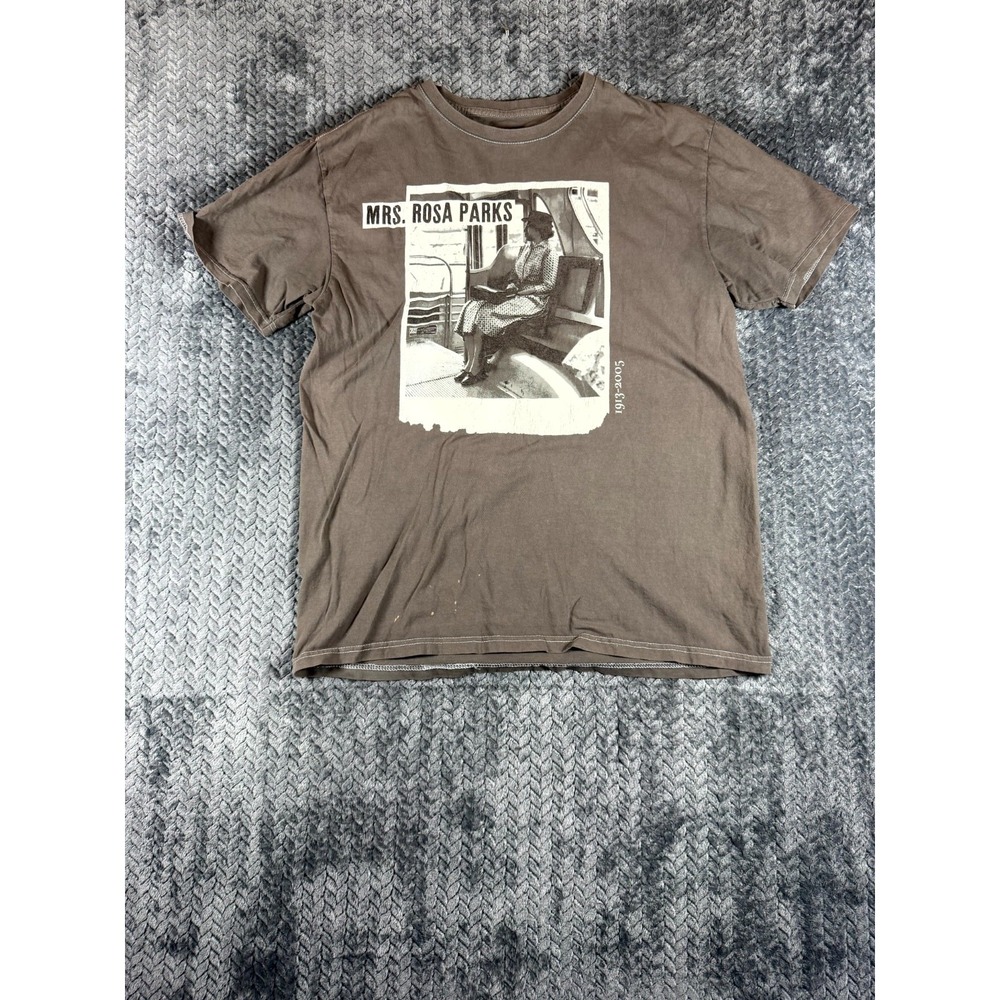 Rosa Parks‎ T Shirt Mens Large Gray Cotton Graphic Print Casual Everyday Wear